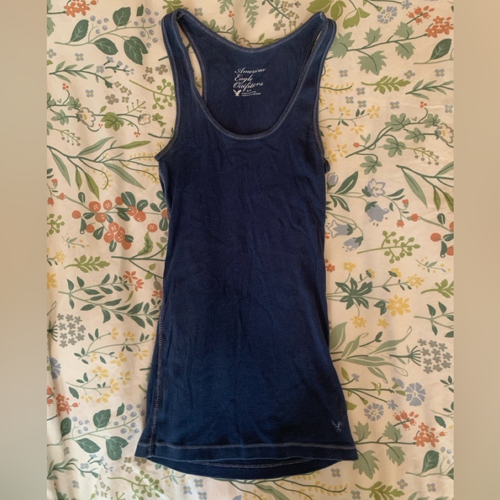 00s American Eagle Blue Women's Tank Top